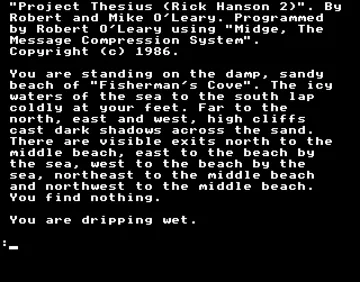 Rick Hanson 2 - Project Thesius (1986)(Robico Software) screen shot game playing